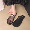 Summer Women Flats Slippers 2026 Mesh Breathable Half Slipper Hollow Out Sandals Woman Shoe Fashion Non Slip Outdoor Casual Shoe