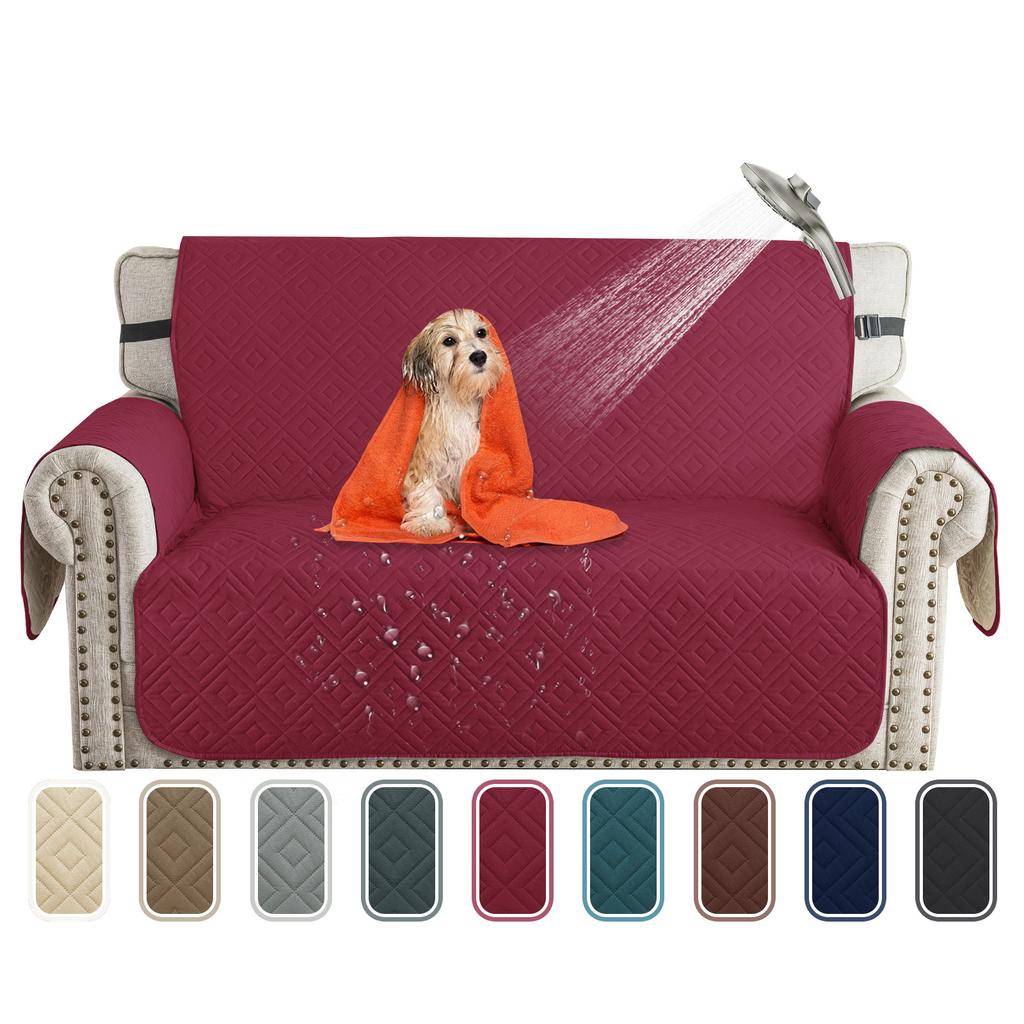 Waterproof Non-Slip Pet Sofa Cover Solid Color Durable Cat-Scratch Resistant One-Piece Sofa Cover Protector Mat Urine Barrier