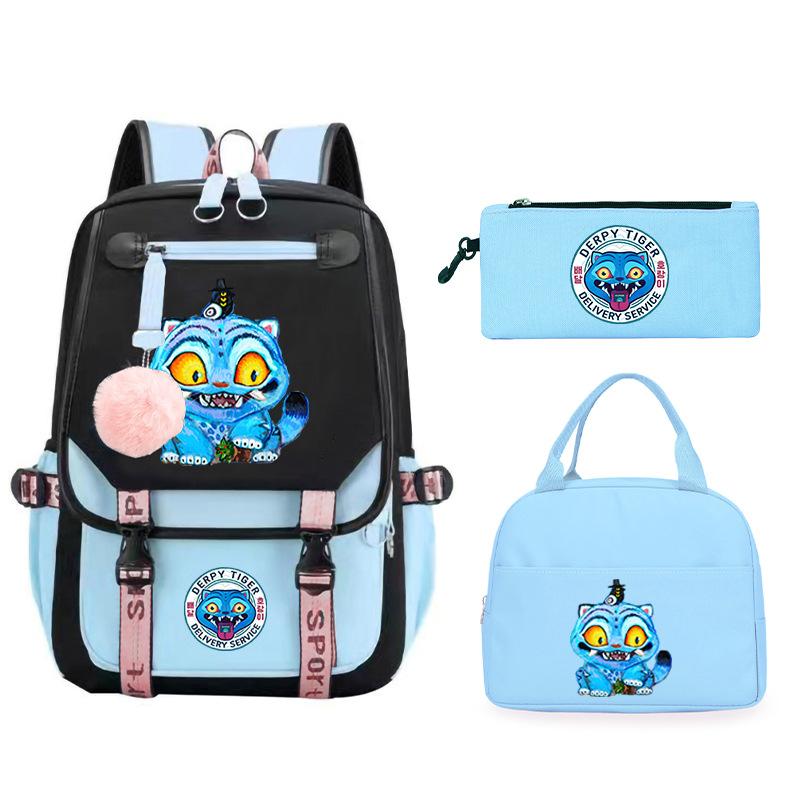 The Witch Hunter Girl Group Has the Same Peripheral Cartoon Korean Version Schoolbag Set, Cross-border Campus Trend, Primary and Secondary School