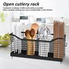 Cutlery Holder Flatware Organizer Kitchen Spoon Fork Utensil Storage Basket Metal Large Capacity Home Cooking Accessory