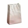 Ceramic Paper Bag Vase, Modern Minimalist Flower Gradient Color, Living Room Table Decor L