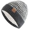 Hot Sale Featured Winter Warm Hats Fleece Lined  Color Mixing Beanie Cap For Men & Women Outdoor Classic Chic Knit Hat