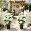 Artificial Hydrangea Tree Indoor Faux Potted Dense for Entryway