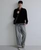 NODU Quarter Half Zip Ribbed Knit [Black]