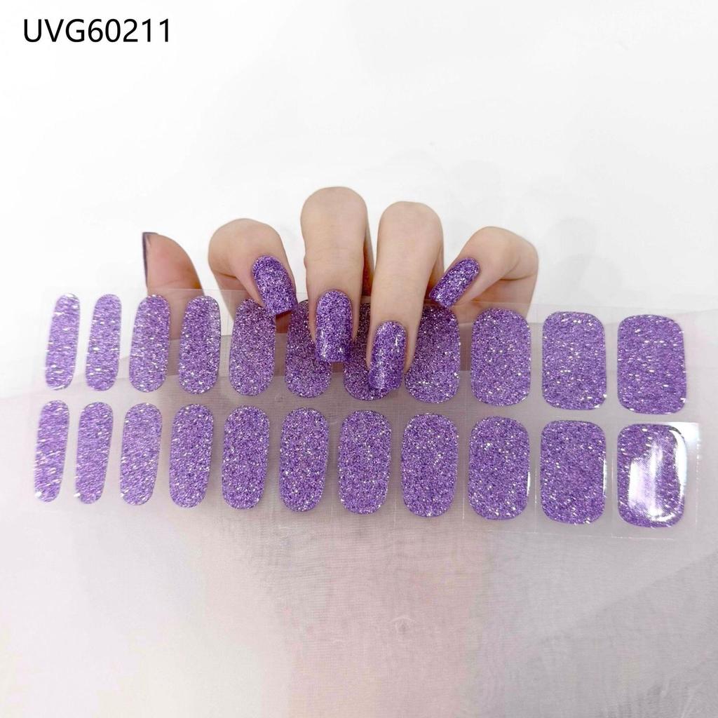 Transparent Nude UV Gel Nail Art Stickers: Semi-Cured, Semi-Baked Manicure Sheets
