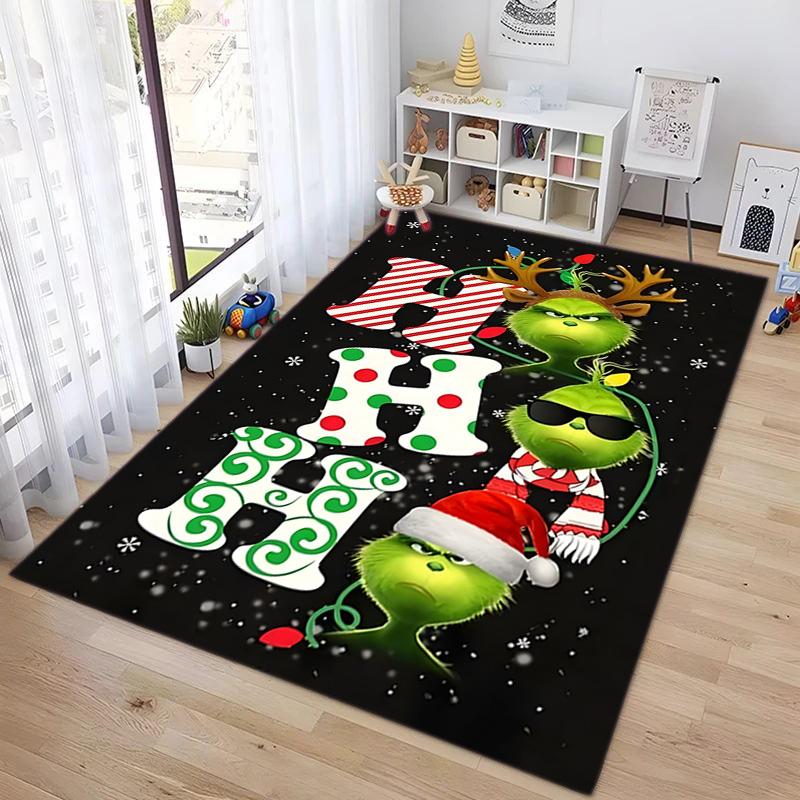 Christmas Gift Comedy Movie How the Grinch Stole Christmas carpet home living room decoration table and chairs anti slip door mat carpet A15