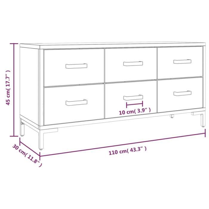 349931 vidaXL Storage Bench Brown 110x30x45cm Recycled Solid Pine