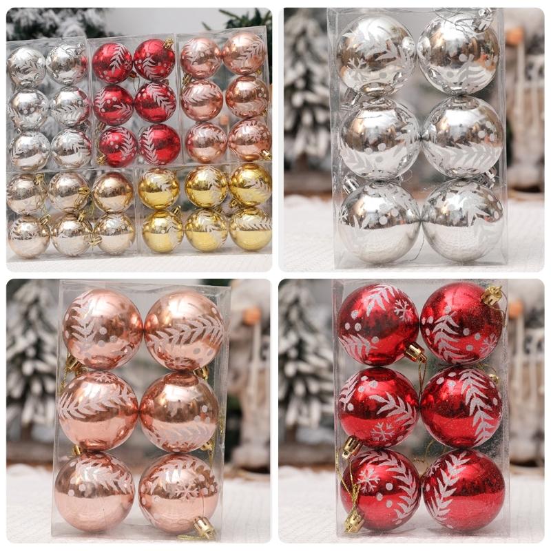 10 Box Christmas Tree Hanging Baubles Decoration Colorful Decorative Ornament Window and Door Ornament Party Supplies