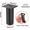 Adjustable Cabinet Legs Adjustable Furniture Legs Sofa Furniture Cabinet Riser DIY Furniture Replacement Legs for TV Cabinet Foo