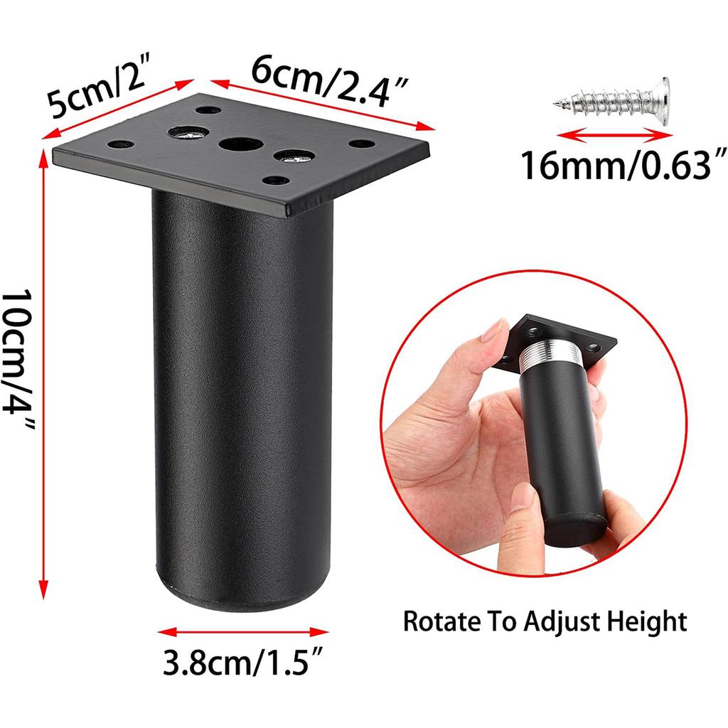 Adjustable Cabinet Legs Adjustable Furniture Legs Sofa Furniture Cabinet Riser DIY Furniture Replacement Legs for TV Cabinet Foo