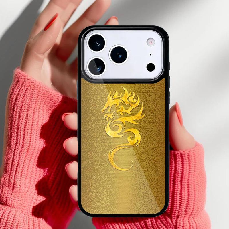yellow Dragon Phone Case for iPhone 17 Air 16e 15 14 13 Pro Max Back Cover for 12 11 Pro Coque