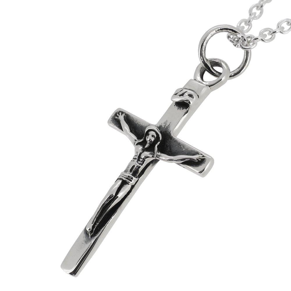 

Срібний кулон Хрест Христа з гіном Срібло 925 проби [Сіндзюку Кура] (без ланцюжка)