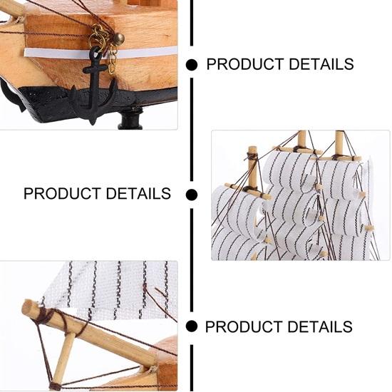 Sailing Ship Best Showpiece for Office and Home Decorative Wood Sailing Ship Nautical Showpiece