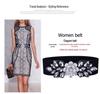 Women's Elastic Waistband Corset with Decorative Glass Drill