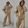Neues Frühling Herbst Lässiges Loungewear Set Locker Langarm Weitbeinige Hose 2-teiliges Outfit Bequem Elegant Damenmode