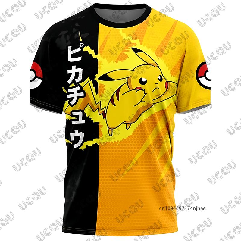 Nuova T-shirt Estiva Pokémon Gengar Stampa Cartone Animato Unisex Manica Corta Cosplay Tee Casual Oversize Top per Bambini/Adulti