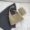 Fashion Retro Underarm Suede Shoulder Bag Women's New Simple Commuting Large Capacity Tote Bag Versatile Handbag