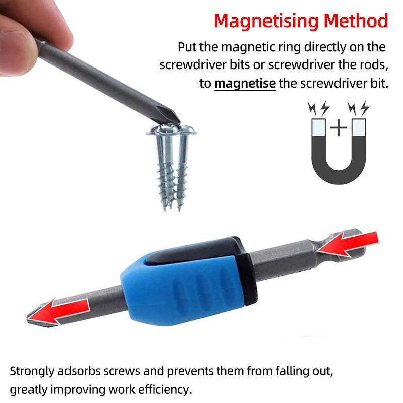 Magnetický držák bitů Magnetický kroužek Silný magnetizér Demagnetizér 6,35 mm Křížový držák bitů Ruční nářadí