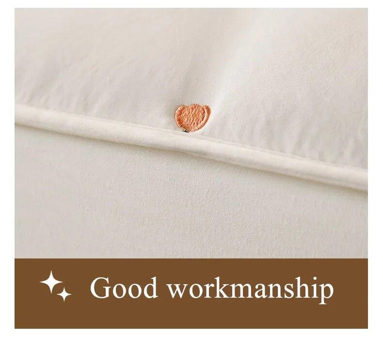Verdickter weicher Matratzenschoner funda de colchón, weiße Spannbettlaken, bestickter Matratzenbezug(Der Kissenbezug muss bestellt werden)