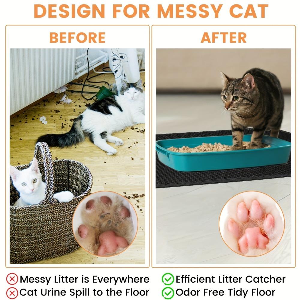 70x120cm Large Cat Litter Mat Waterproof Non Slip Double Layer Pet Toilet Litter Trapping Pad For Cats Litter Box Floor Protection