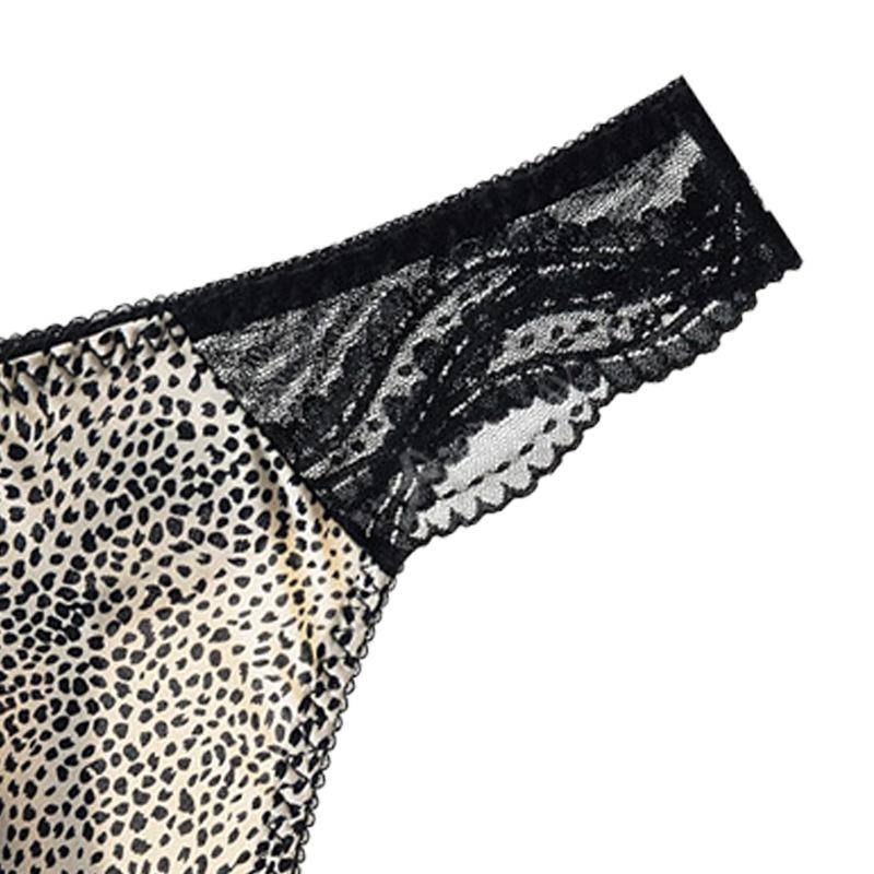 Krajková vsadka zvířecí vzor sexy nízký pas bezešvé spodní prádlo evropské a americké velké velikosti dámské T-kalhotky dámské