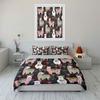 Colorful Llama Floral Bedding Set Bedding Duvet Cover Set Duvet Cover Pillowcases (1 * Duvet Cover 2 * Pillowcases, without duvet insert)