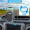 Phone Mount For 2018- Jeep Wrangler JL JLU And     Gladiator JT Dash Multi-Mount Phone Holder W/Storage Tray Accessories, Not For Wrangler 4Xe