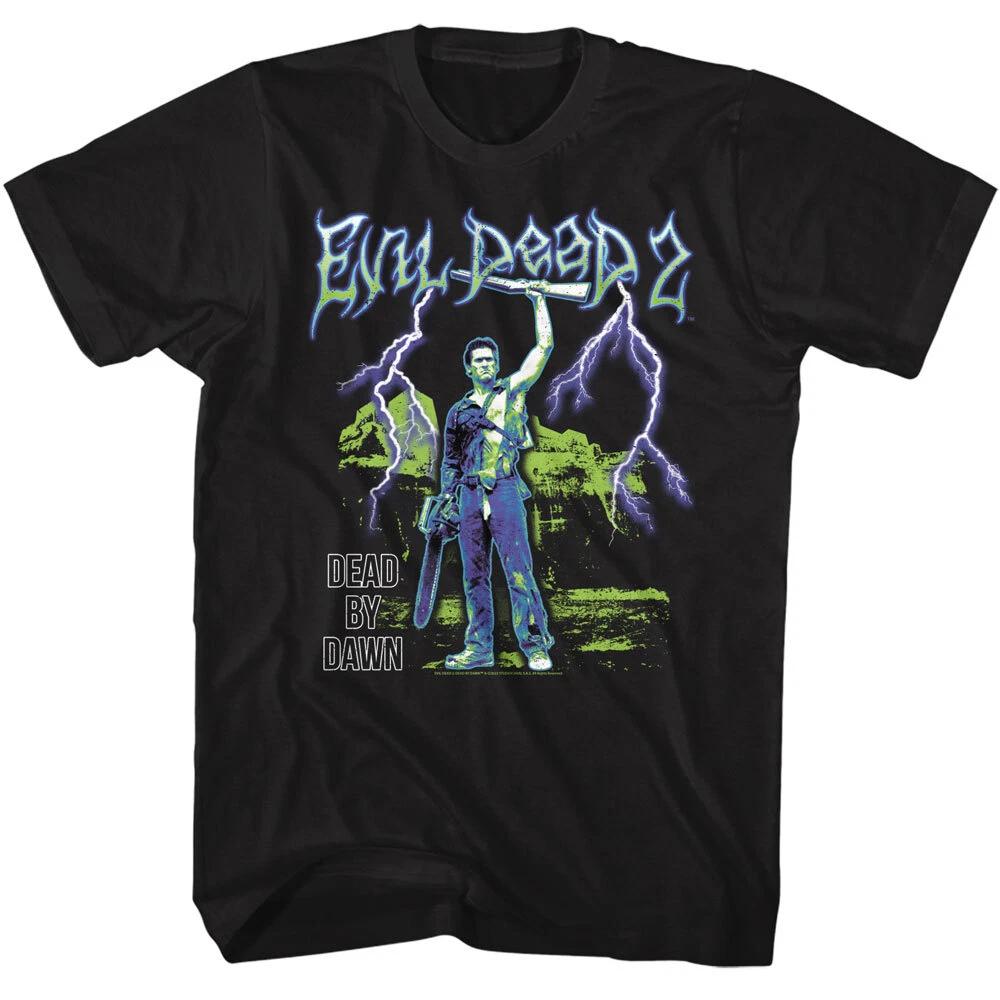 The Evil Dead 2 Dead By Dawn Ash Williams Boom Stick & Chainsaw Men s T Shirt 3XL