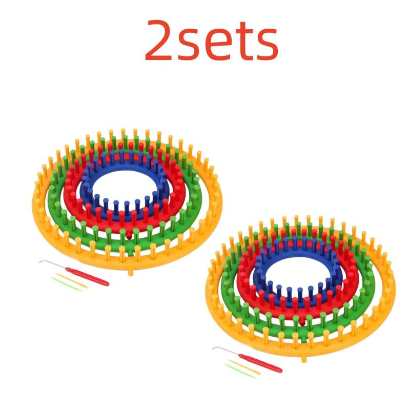 1 Set Rectangle Round DIY Knitting Loom Scarf Sweater Hat Shawl Stitching Knit Handmade Craft Weaving Braiding Tool