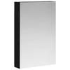 Bathroom Mirror Cabinet with Shelf and Door Black Oak Effect
