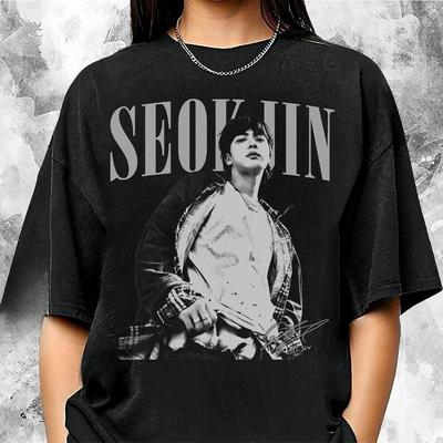 2026 Summer Fashion Trendy Tee Men Women Vintage Top Vintage Jin Shirt, Kim Seokjin Kpop Merch, Jin Retro 90s Shirt, Gifts for Fan