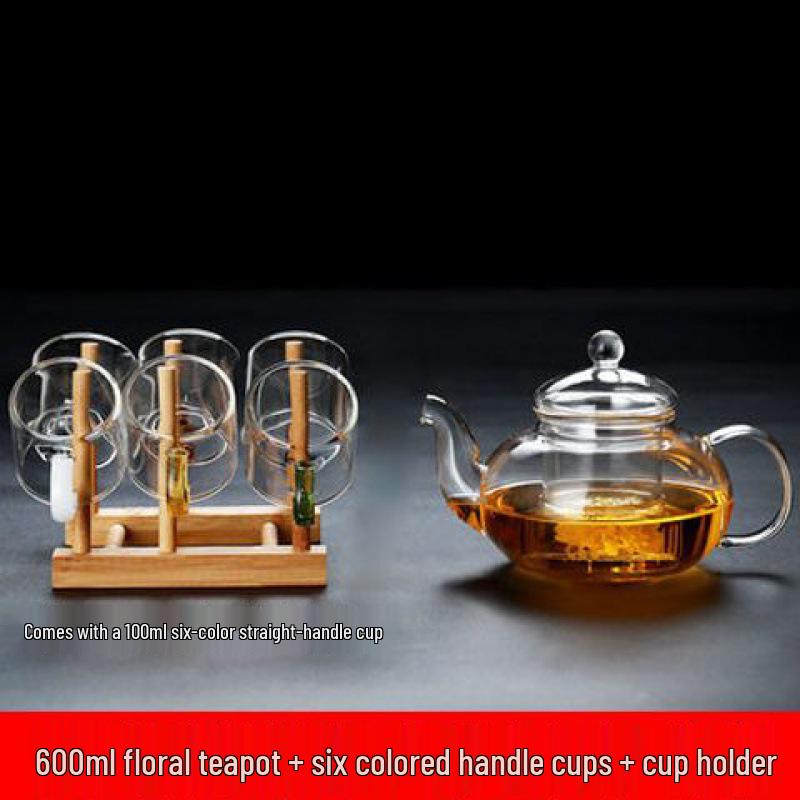 Heat-Resistant Glass Tea Cup with Handle - Household Gongfu Style, Transparent and Thickened for Individual Use