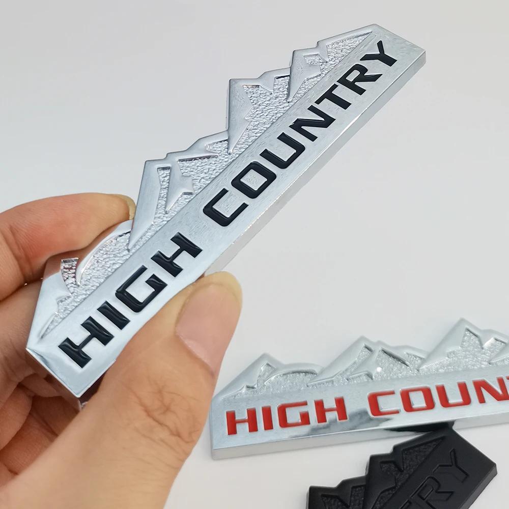 3D Metal HIGH COUNTRY Emblem Badge Alloy Decoration Grille Sticker Car Rear Trunk Fender Side Decal for Chevrolet Accessories