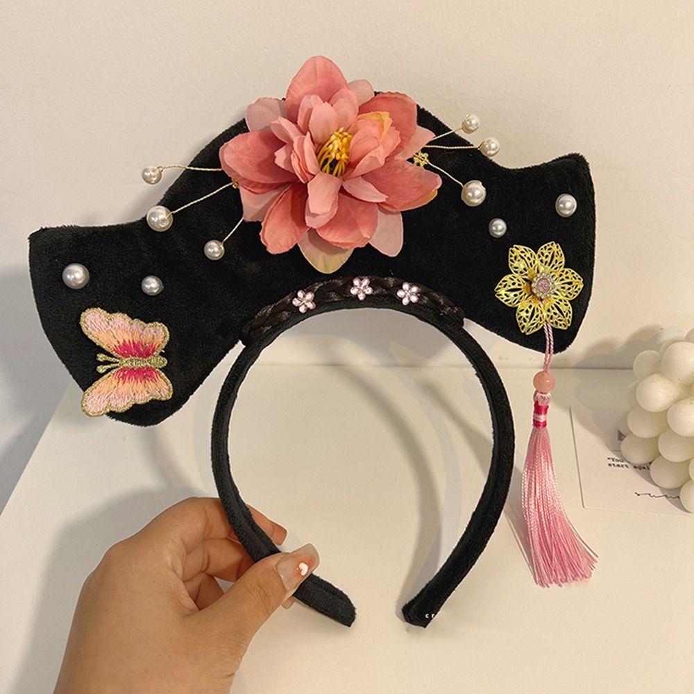 Bow Hanfu Headdress Ancient Style Headwear Hanfu Hair Hoop Antique Headband Chinese Style Headwear