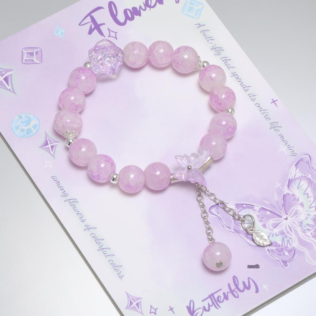 Mori Style Mermaid Crystal Bracelet - Sweet, Versatile Design for Women, Students, and Best Friends.