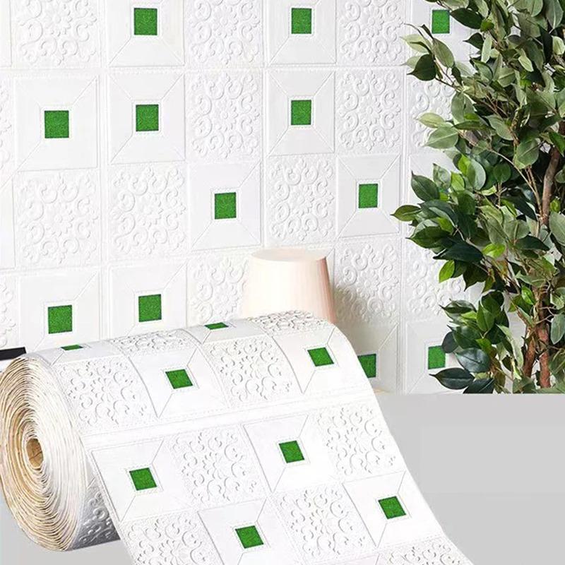 70cm * 1m 3D Three-dimensional Wall Self-adhesive Decorative Sticker Living Room Bedroom TV Background Wall Waterproof Wallpaper