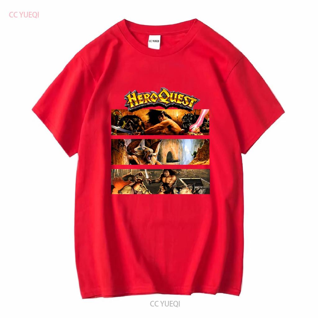 Heroquest T-Shirt vintage schwarz für Unisex lange oder kurze Ärmel vintage gewaschenes Oberteil für den Alltag Designer-Kleidung