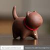 Purple sand kitten tea pet creative cute cat can raise tea fun tea play home tea art ornament kung fu tea set accessories