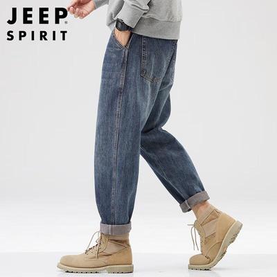 JEEP SPIRIT Men's Loose Tapered Denim Jeans
