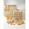 European American Style Ocean-Themed 18K Gold Titanium Steel Conch and Starfish Earrings
