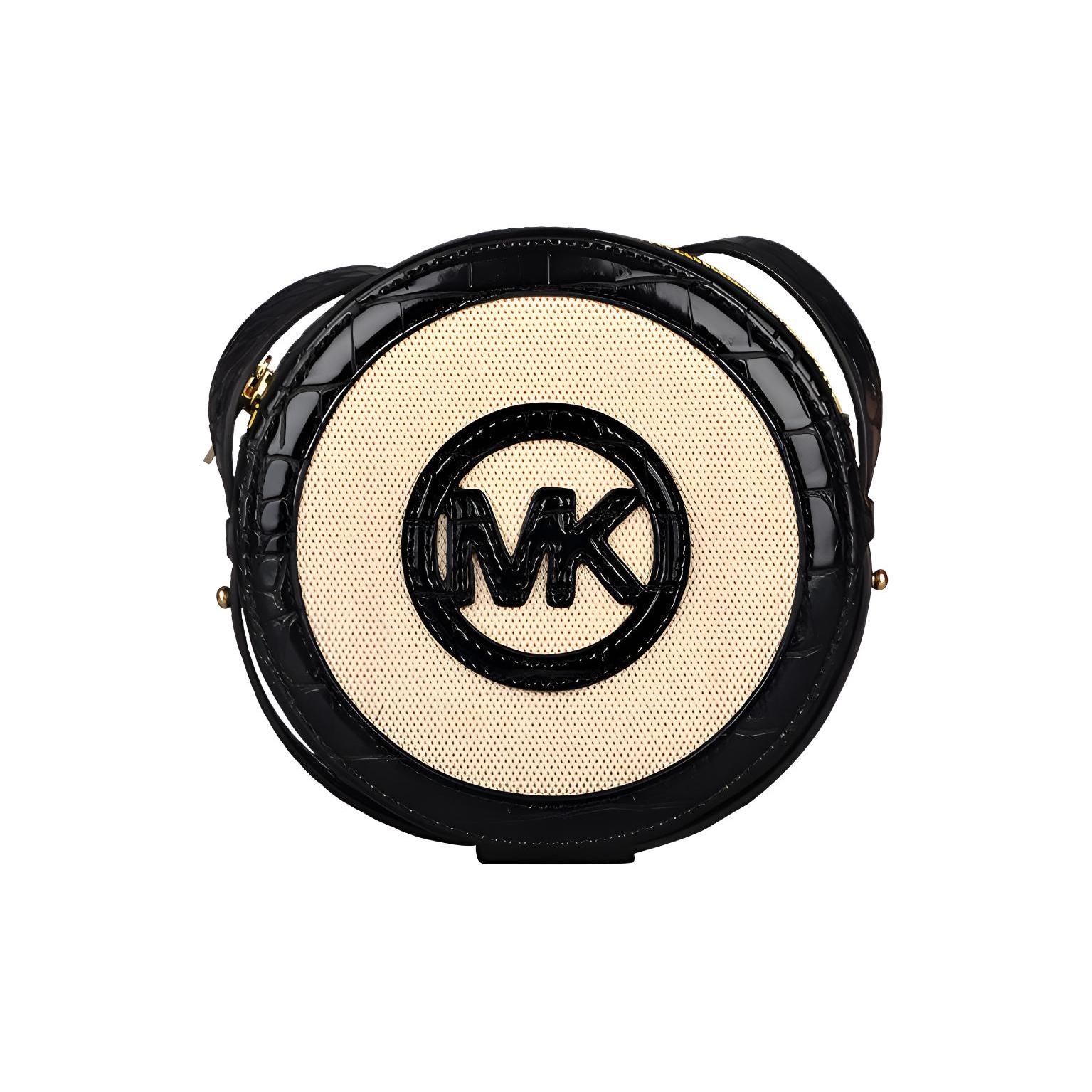 

Michael Kors MK Aidy Letter Logo Color Block Fabric And Leather Crossbody Bag Women bags Black White 35T1GUWC0C-BLACK Basic Set (Bag+Dust Bag)