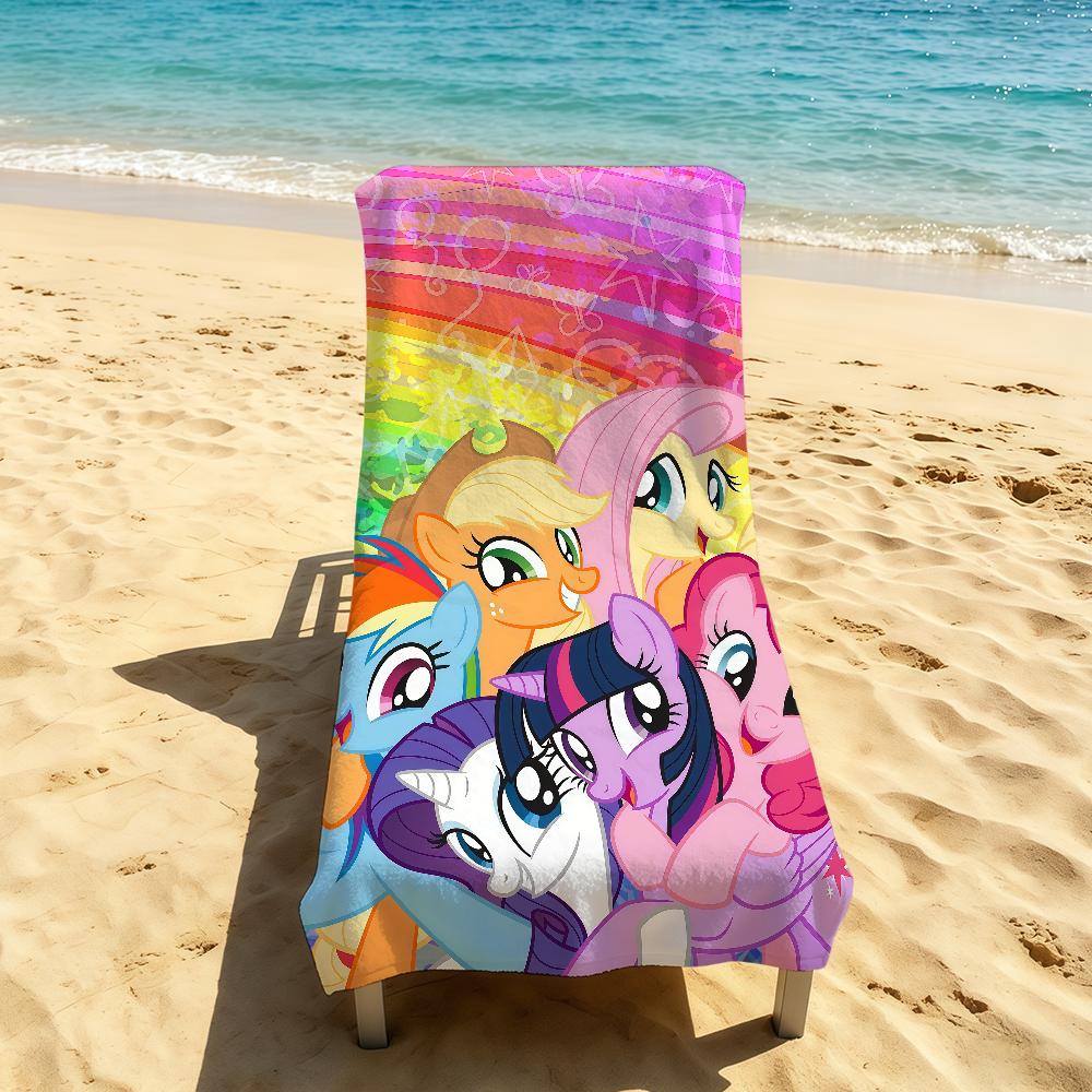 Cartoon M-My L-Little P-Pony Towel For Outdoor Camping Beach Towel Super Absorbent Quick-Drying Summer Towel