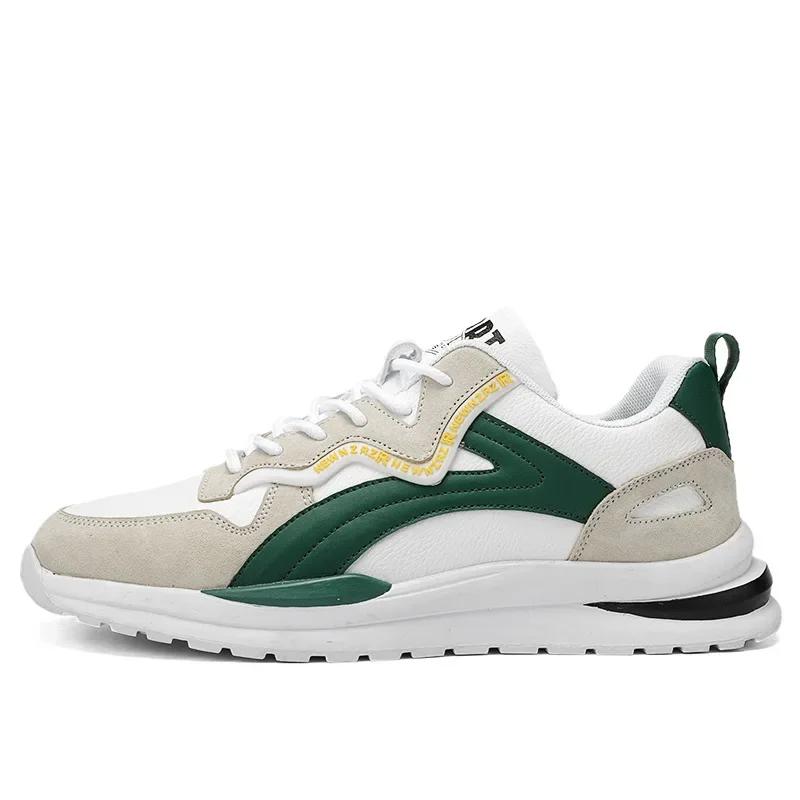 Men's Shoes 2024 Autumn New Fashionable Flat Shoes Breathable Lace Up Casual Sports Shoes Outdoor Anti Slip Running Shoes