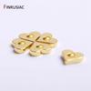 5 Types Flat Beads 14K Gold Plated Brass Smooth Spacer Beads For DIY High Quality Jewelry Making Accessories Wholesale