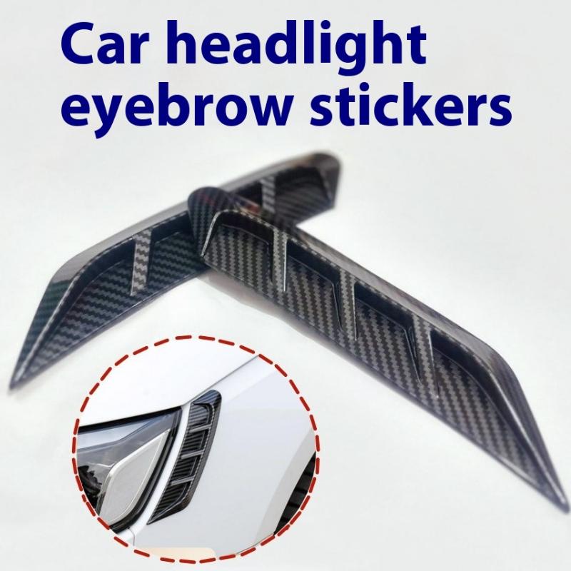 1 Pair Trim Cover Headlamp Eyebrow Eye Lid Decor Decals Front Or Rear Multifunctional Car Headlight Eyebrow Eyelids Stickers
