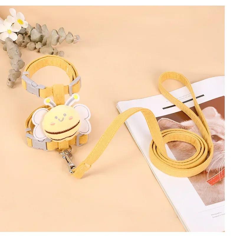 Cat Traction Rope Anti-break Free Special Cat Rope for Going Out I-shaped Adjustable Chest and Back Cat Rope
