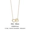 New Animal Dog Paw Heart Gold Necklace Men and Women Hollow Love Shape Choker Chain Footprint Versatile Pendant