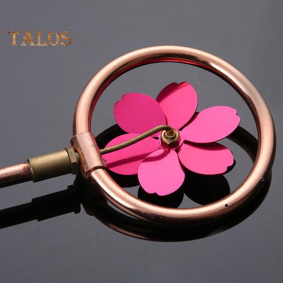 22" H Garden Sprinkler Aluminum Alloy Flower Shape Sprinkler with Spike Motion Activated 360 Degrees Sprinkler for Water Feature Yard Lawn Art