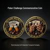 Texas Hold'em Metal Relief Poker Challenge Coin Badge