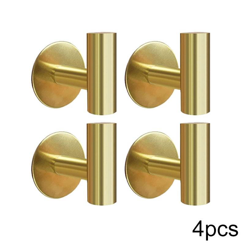 Xiaomi Brushed Gold Adhesive Wall Hooks Heavy Duty Sticky Towel Hook for Bathroom Kitchen Door Wall Mounted Stick On Hook for Coat Keys